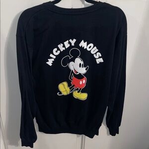 Disney Black Sweatshirt with White Mickey Design
